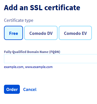 Ordering a Let's Encrypt certificate