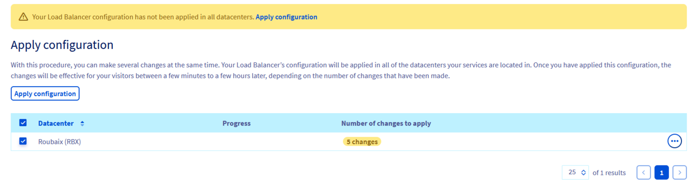 Apply the configuration zones