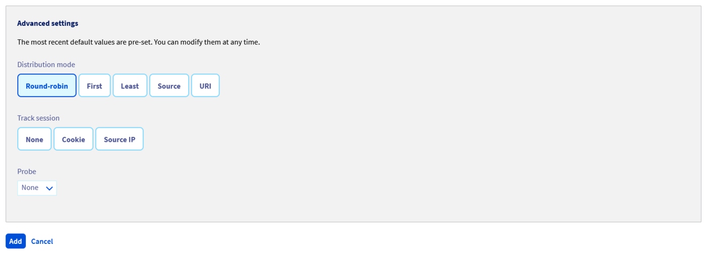 Paramètres d'une sonde