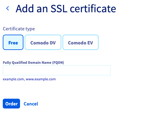 Add a free SSL certificate