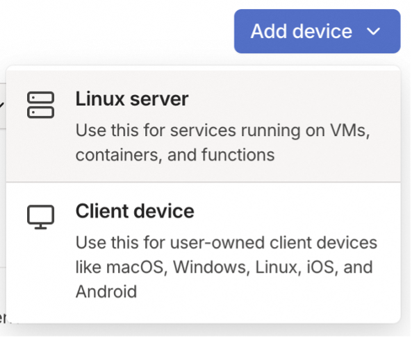 Tailscale - Ajouter un périphérique