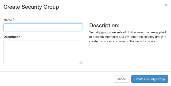 crear un grupo de seguridad