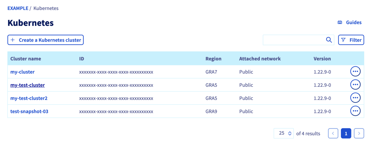 Access to the administration UI