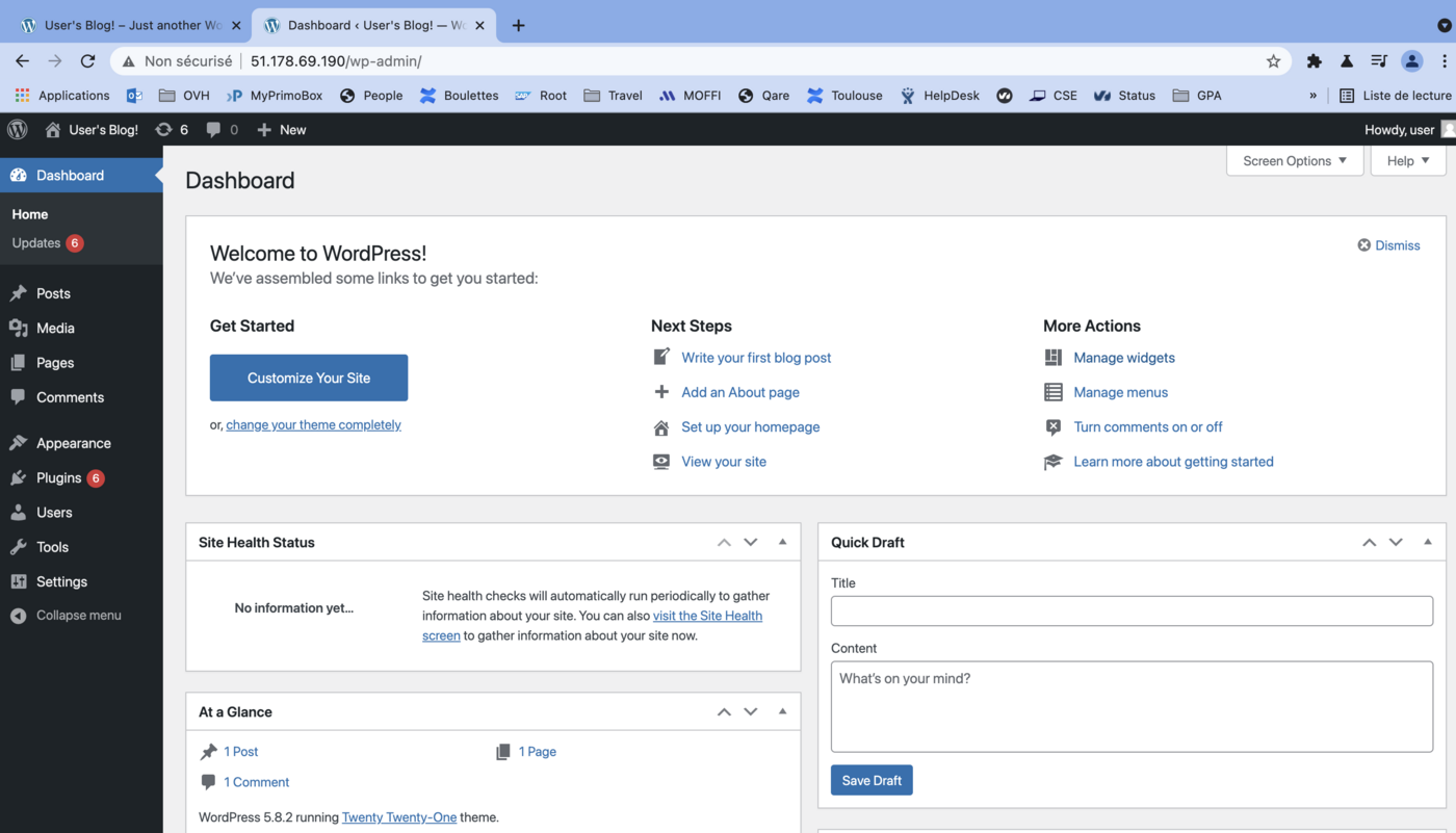 Installing WordPress