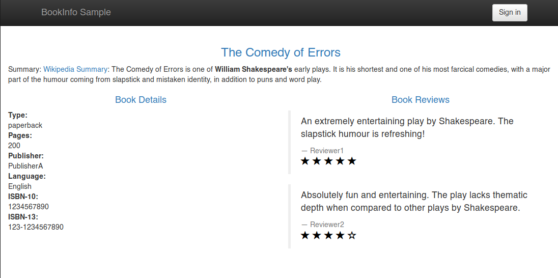 Rolling deployment - And now the `v2` of `reviews` receives all the traffic