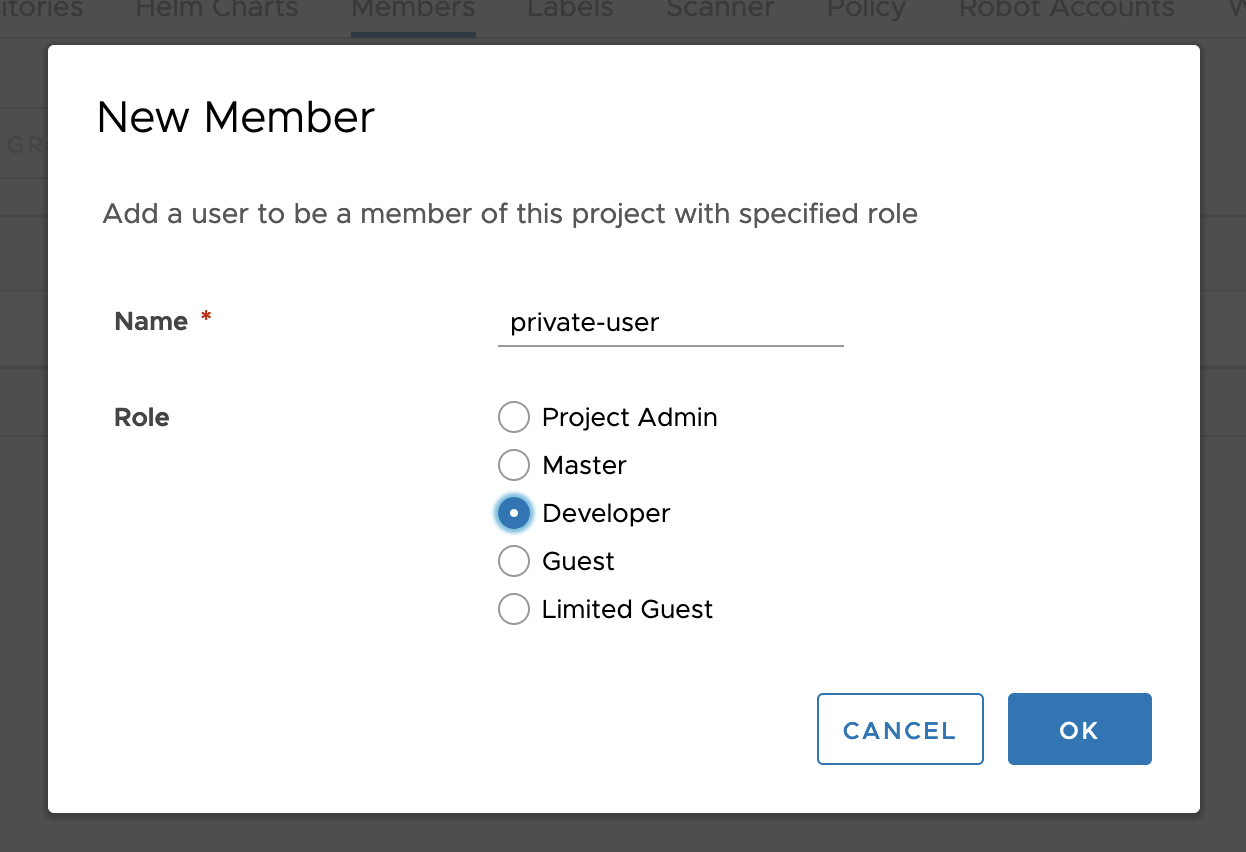 Managing users and projects