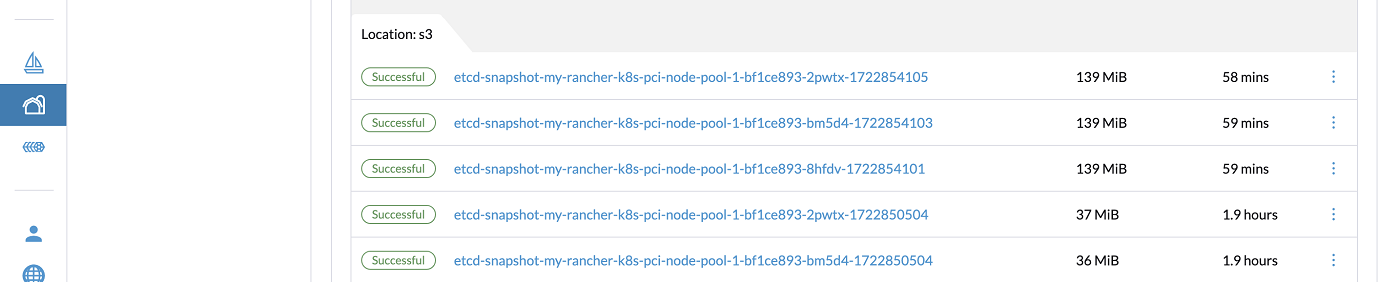 OVHcloud Object Storage Rancher snapshots 