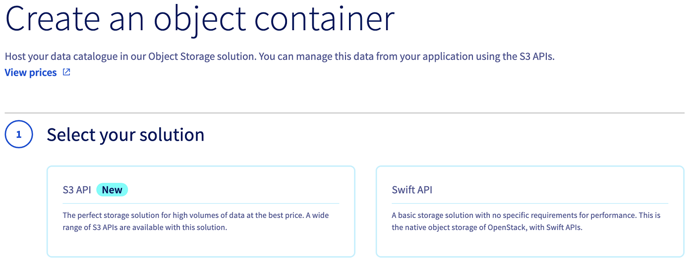 Create Object Storage Object Storage