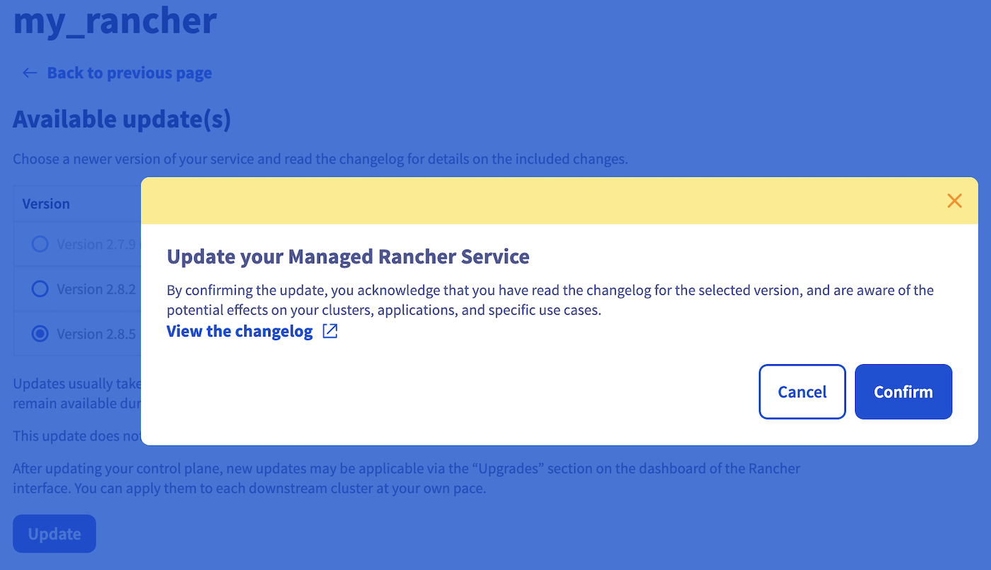 OVHcloud Managed Rancher Services update