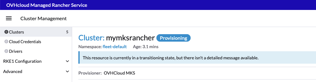 MKS Driver Cluster Configuration