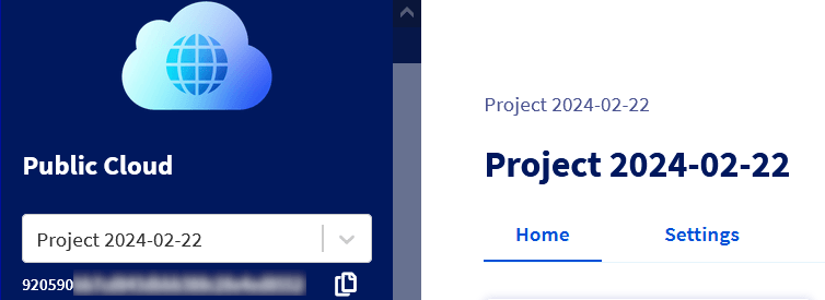 nuovo progetto creato