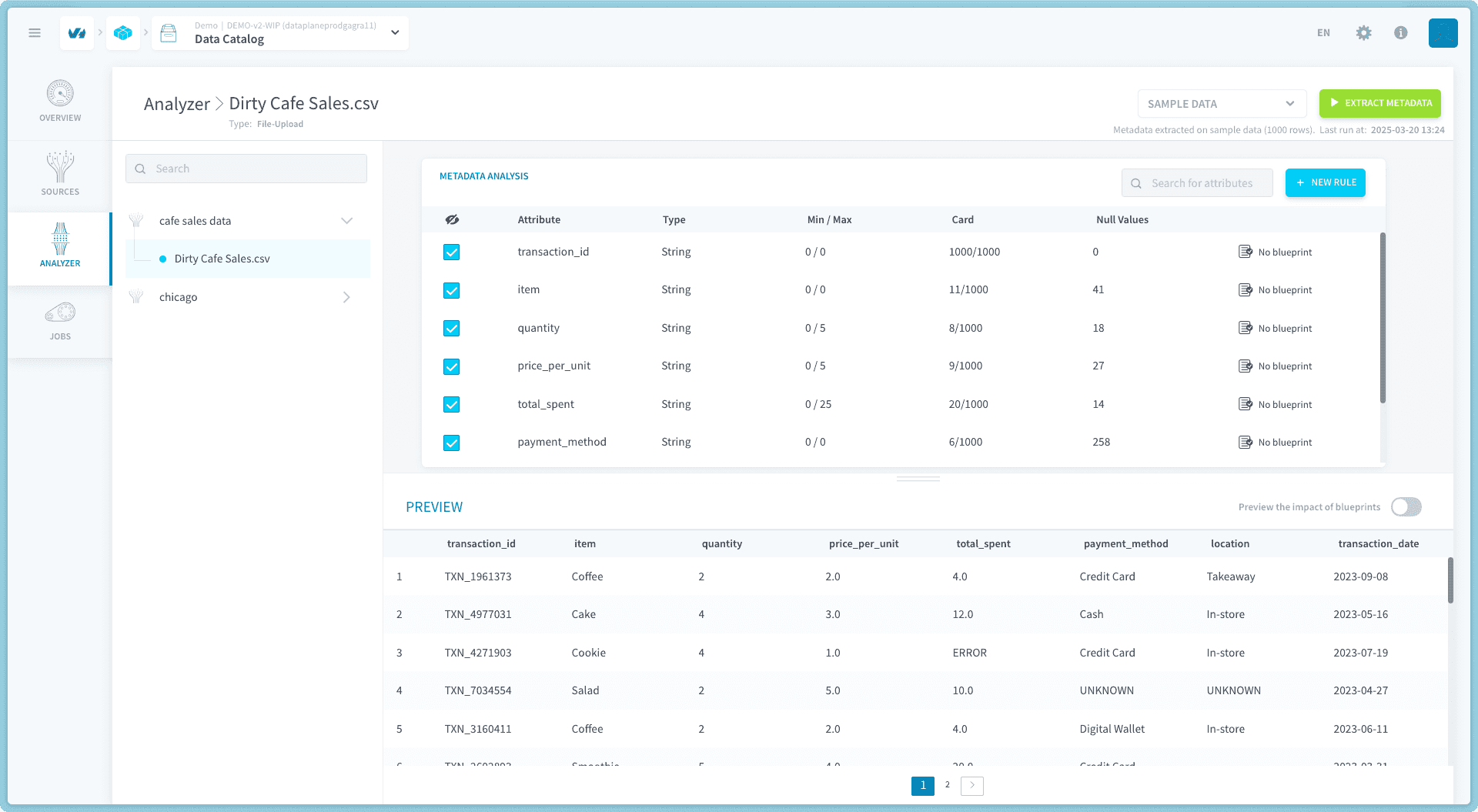 step 2 - Analyze the source and define blueprint rules — Ai endpoints step