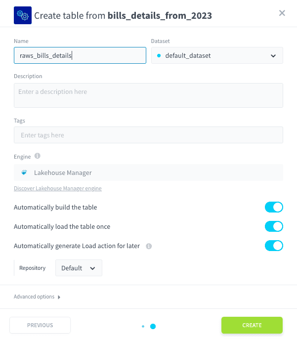 4. Import your data in the lakehouse — Billing guide lakehouse (2)