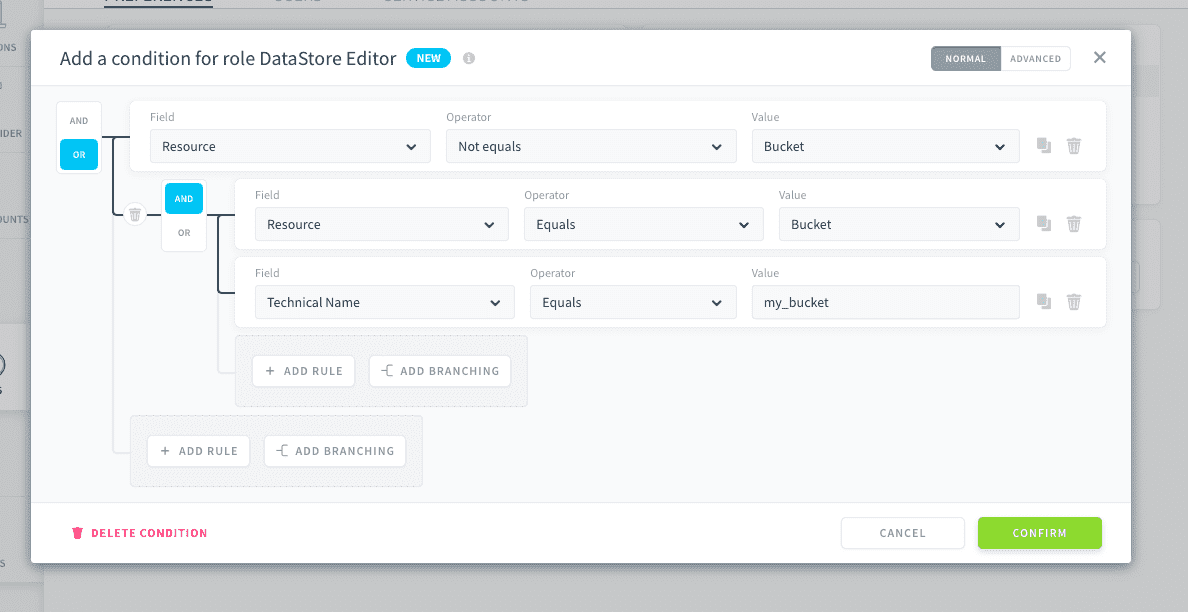 Using the visual builder — Visual condition3