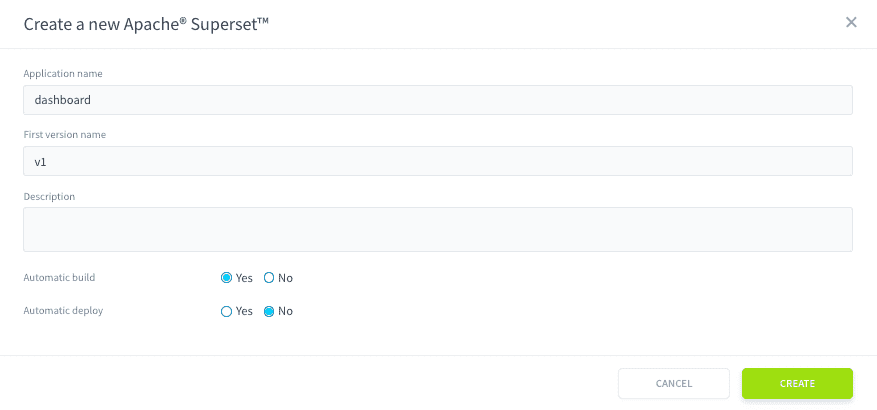Step 1: Add Apache Superset into Application Services — Superset (4)