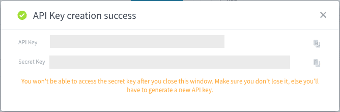 Step 2: Generate an API Key and Secret Key — Superset (3)
