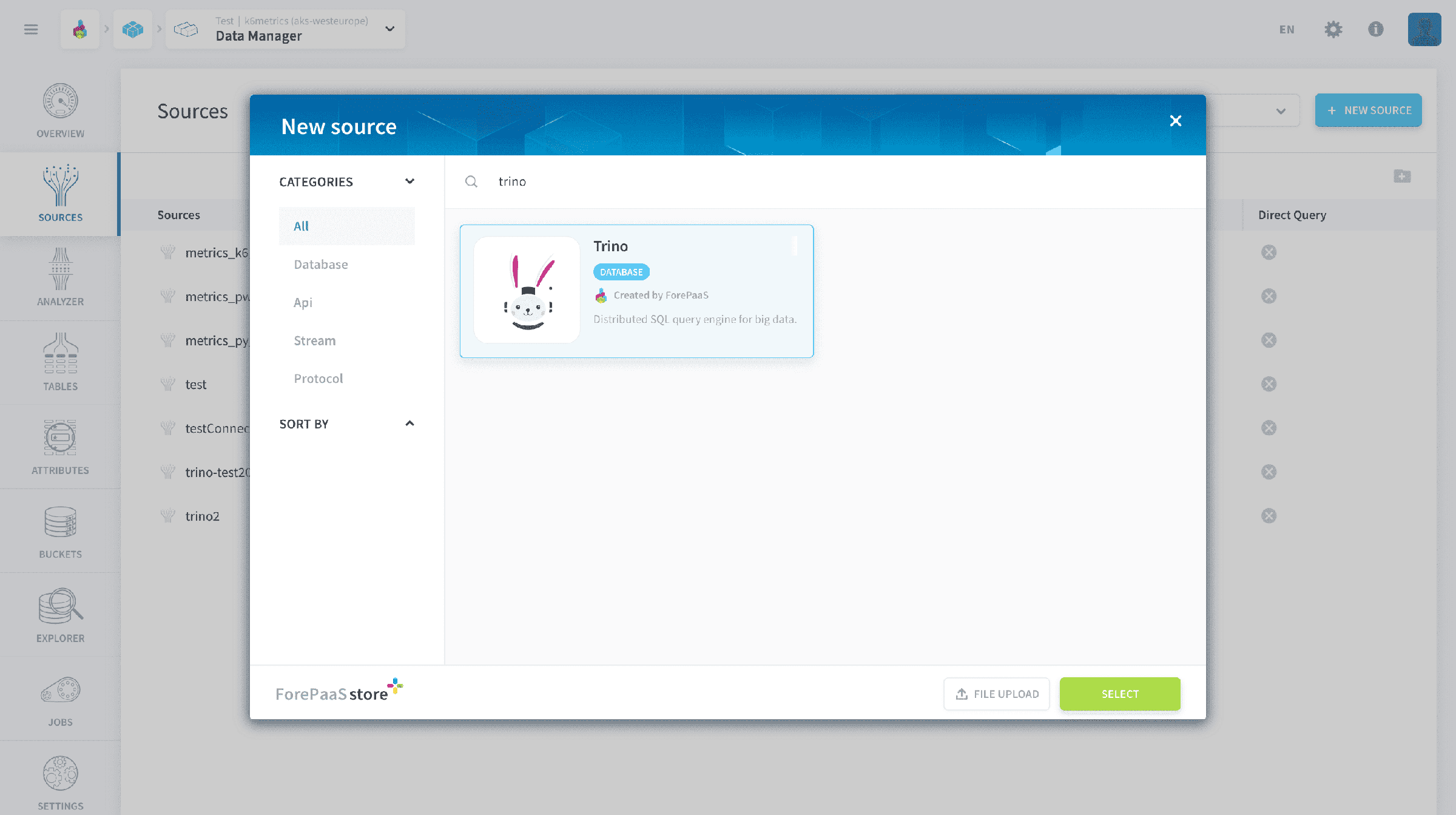 Steps to follow at destination project — Trino connector add source