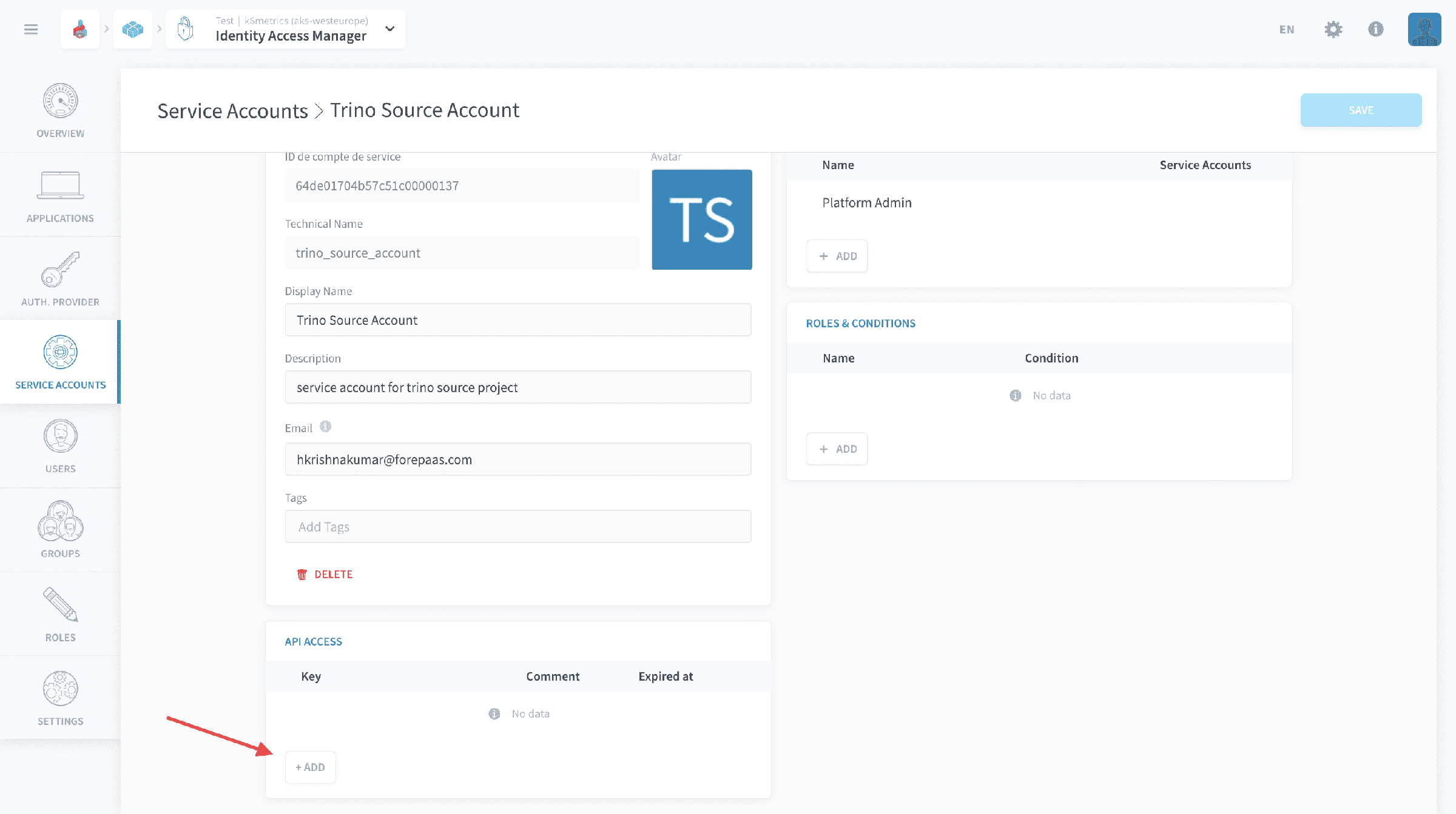 Steps to Follow at the Source Project — Trino connector service account (2)