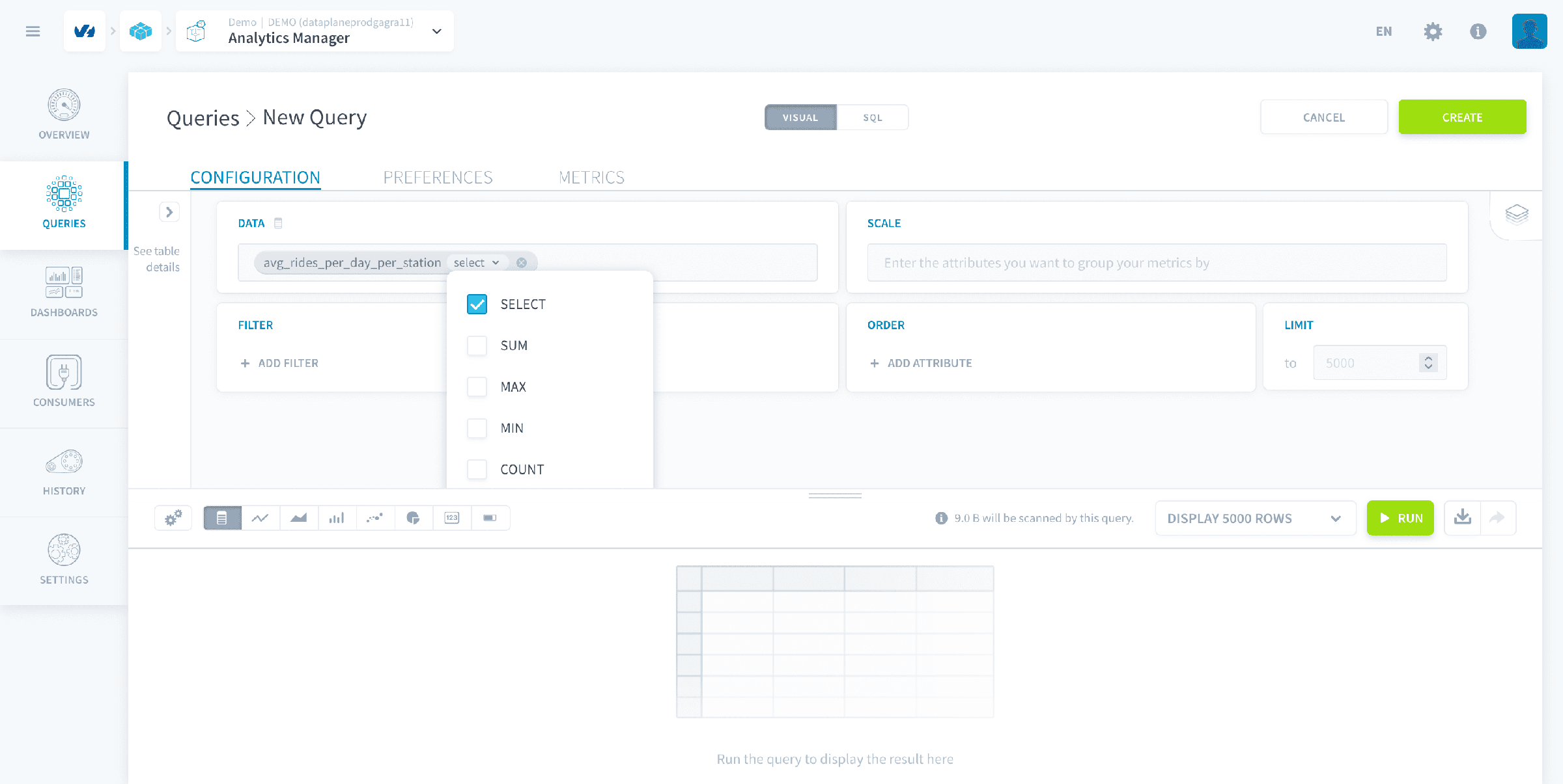 Create the first query — New query3