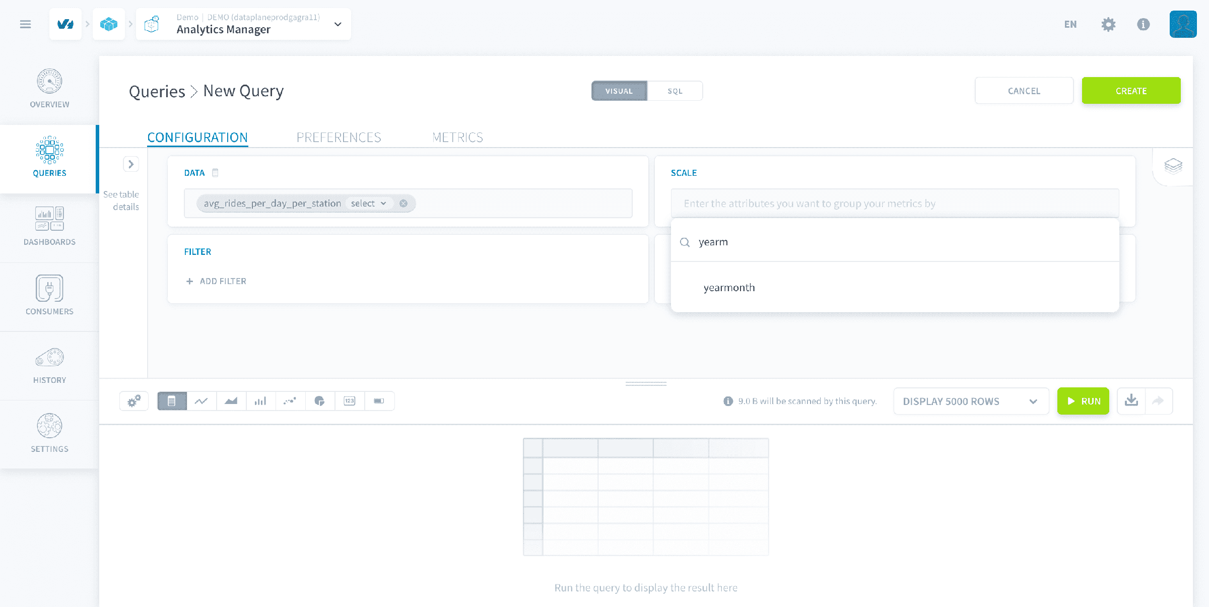 Create the first query — New query4