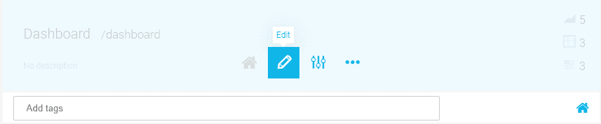 Add a link to your dashboard — Edit dashboard