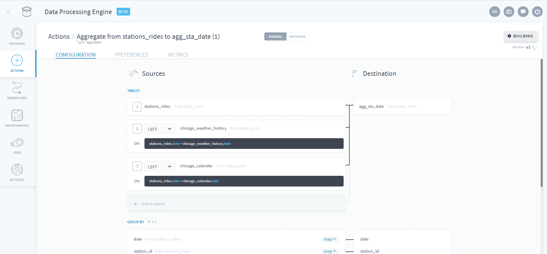 Join a referential to a primary table — Agg ui3