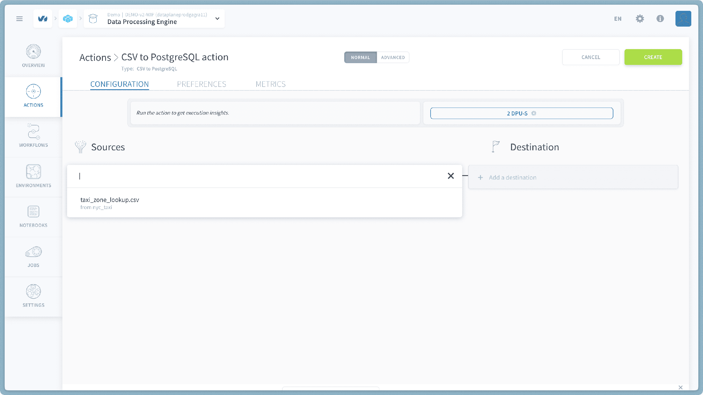 Choose a CSV File for Transfer — Csv to postgresql