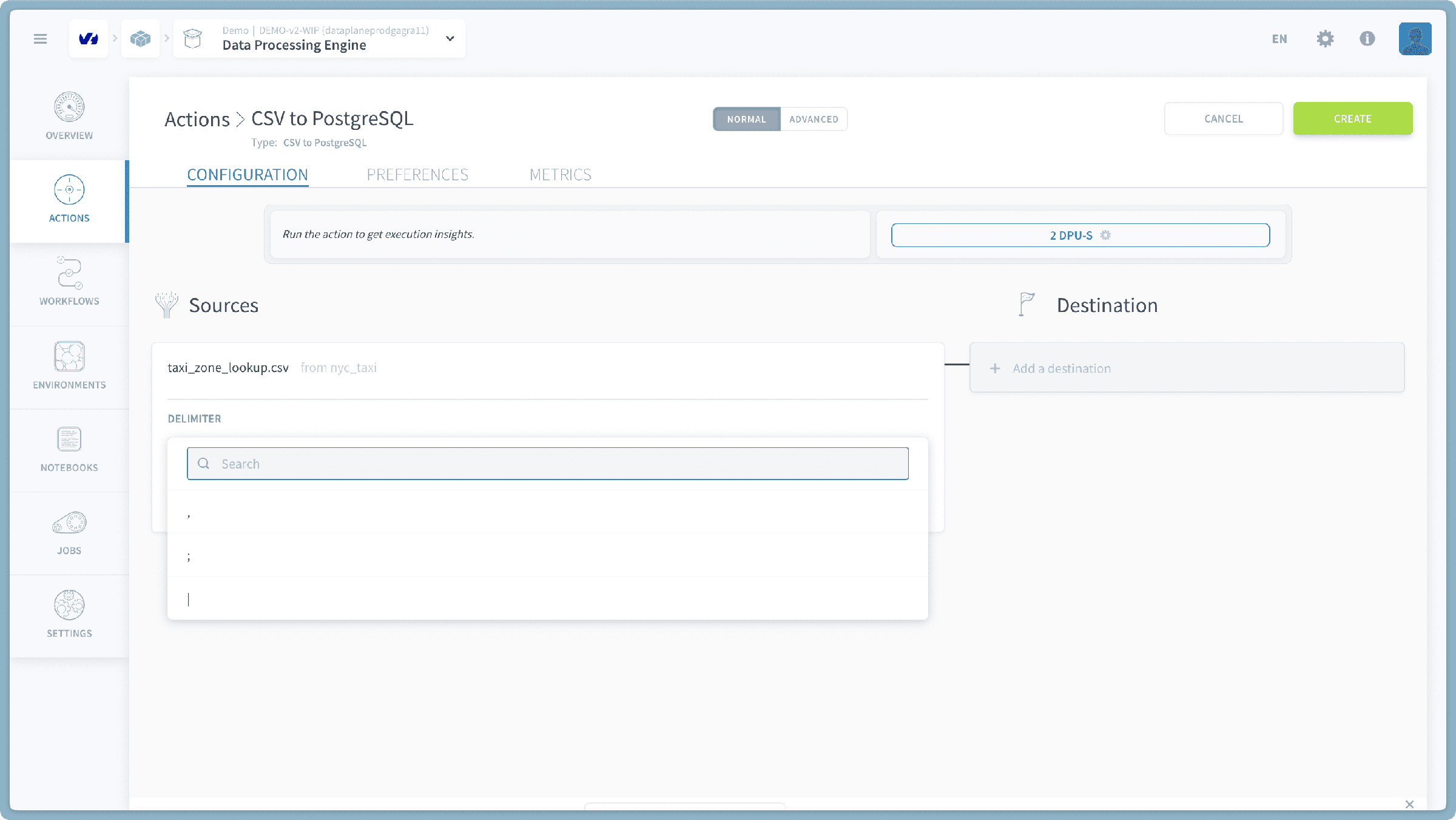 Choose a CSV File for Transfer — Csv to postgresql (2)