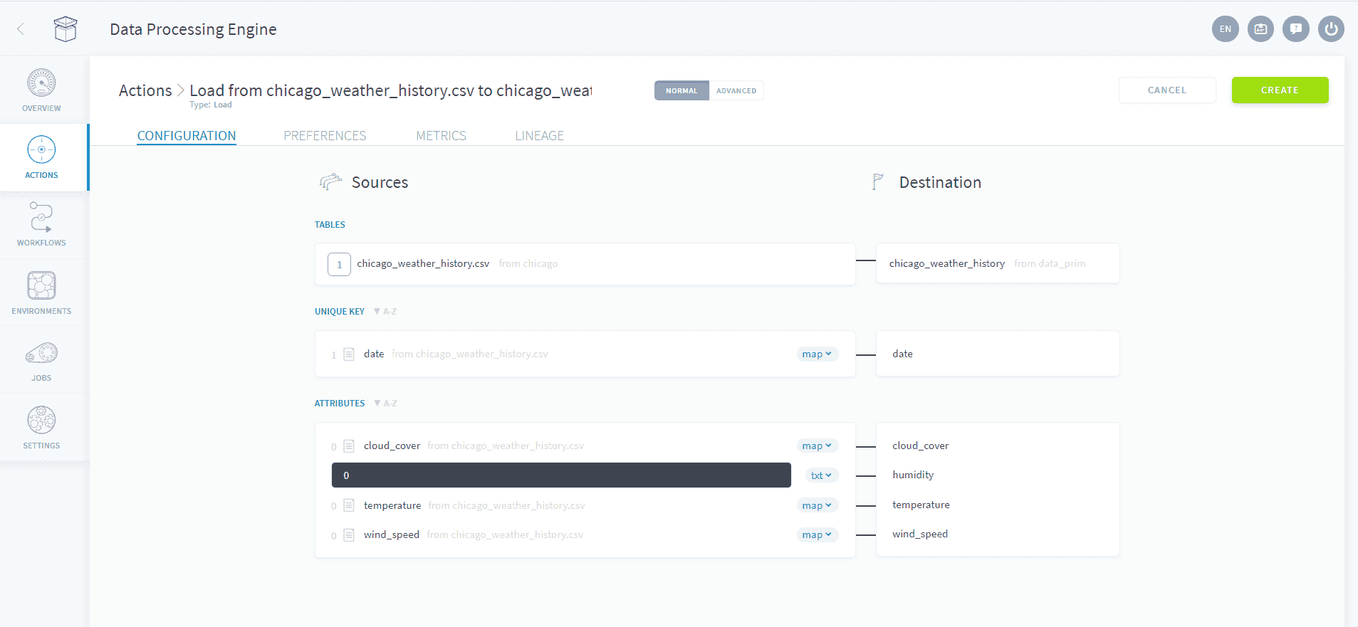 Map attributes — Load attribute txt