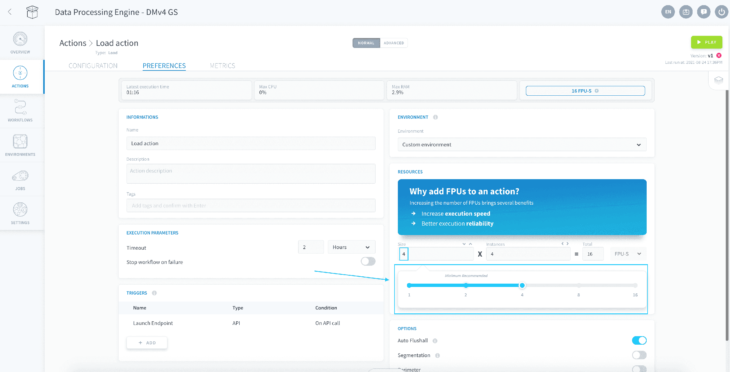 Scale your jobs vertically — Size
