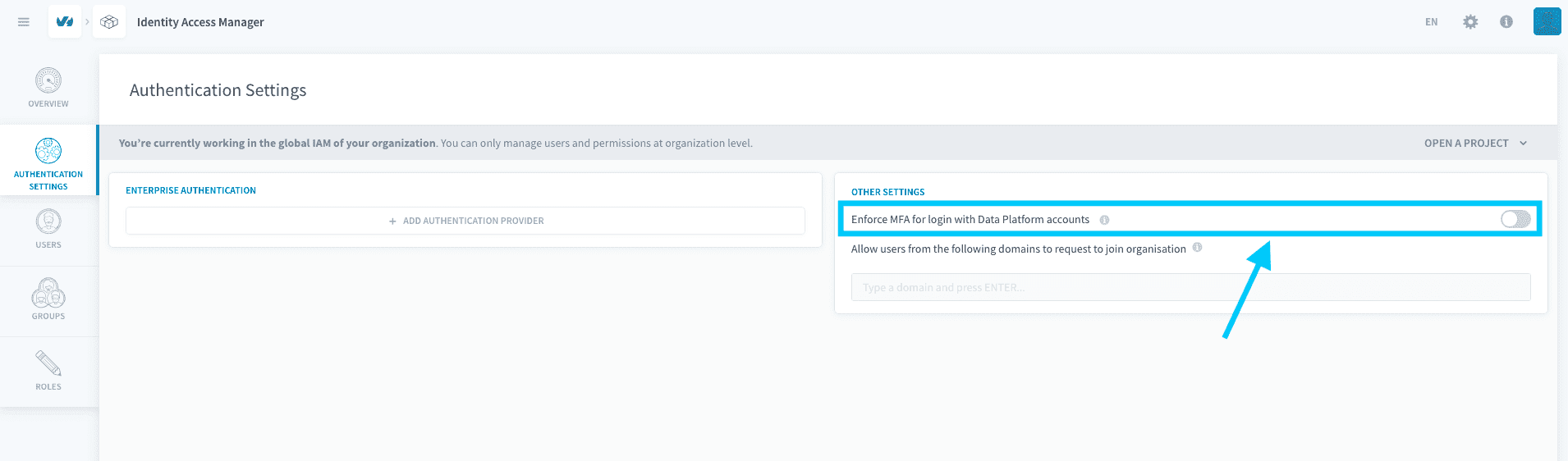 mfa toggle