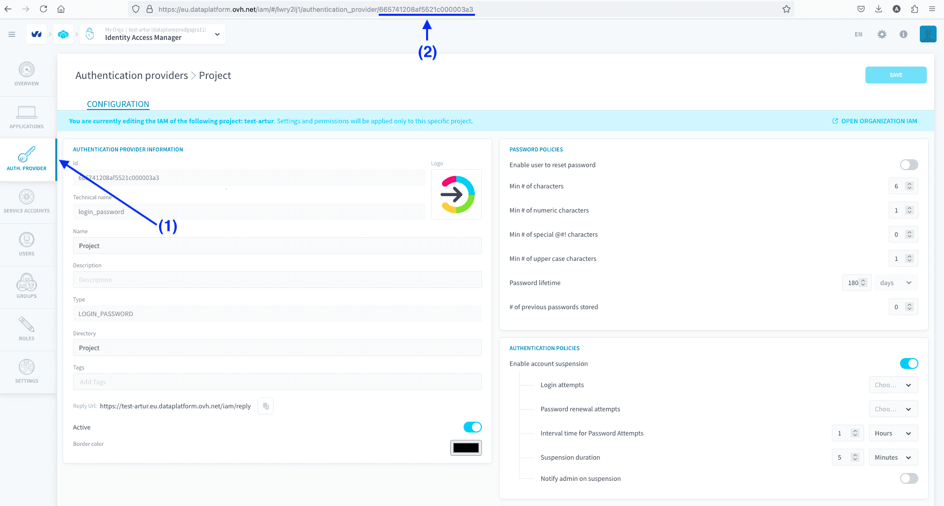 Link to a specific authentication provider — Auth url2
