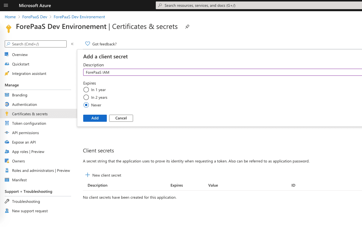 App registration