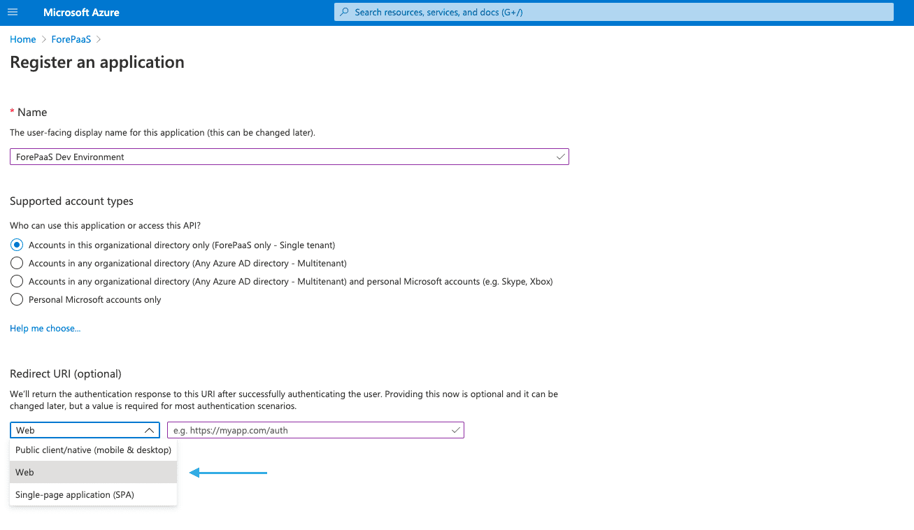 App registration