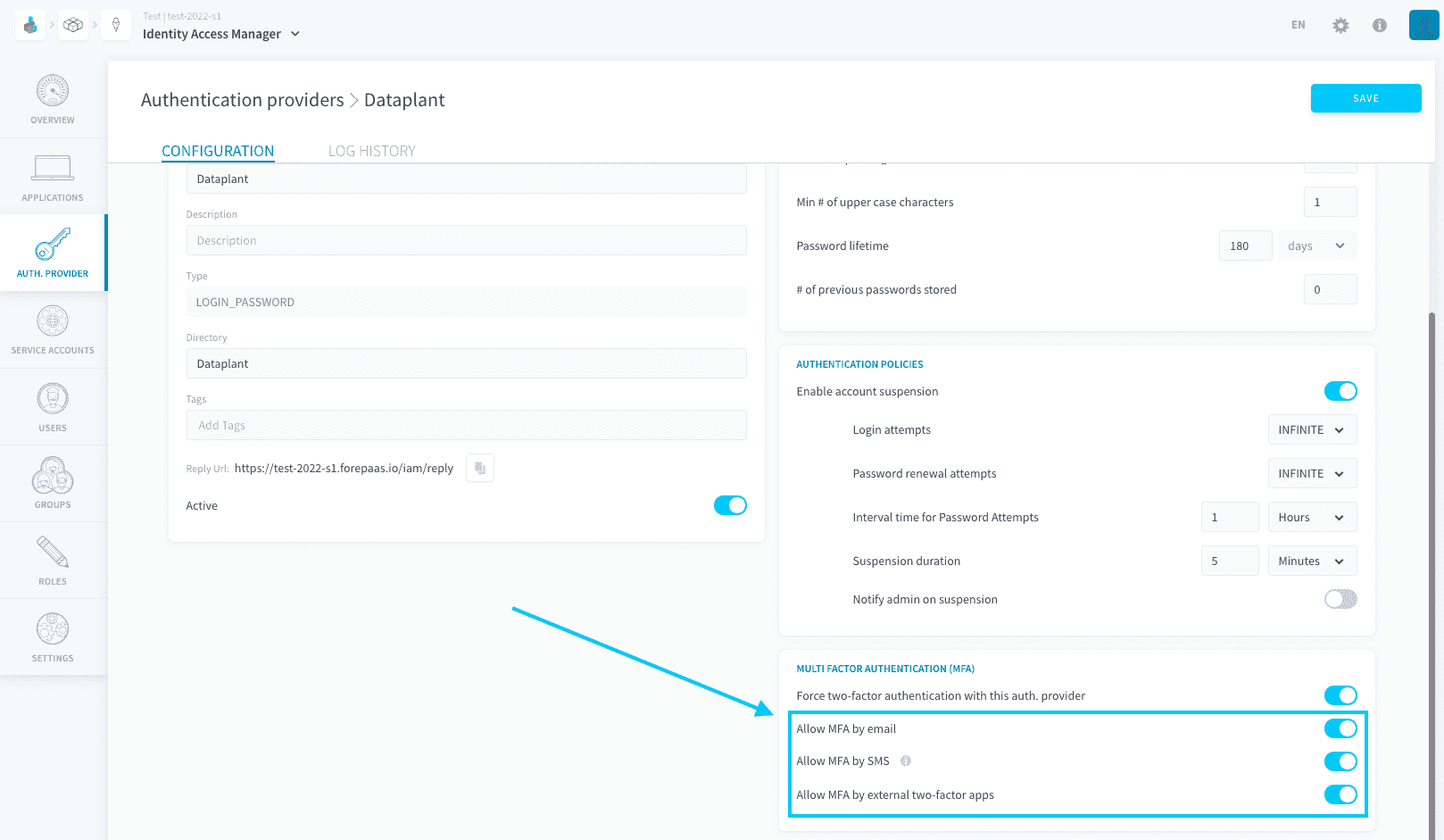 Enable multi-factor authentication (MFA) — Dpid mfa methods
