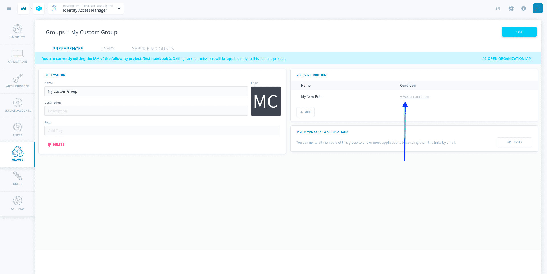 Add a role condition on specific data value(s) — Acl data1