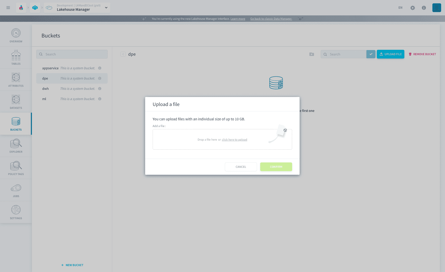 upload file