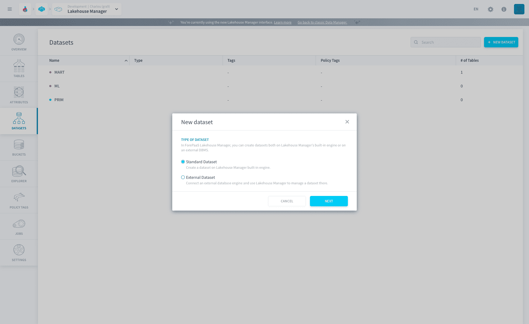 Standard Dataset — Datasets