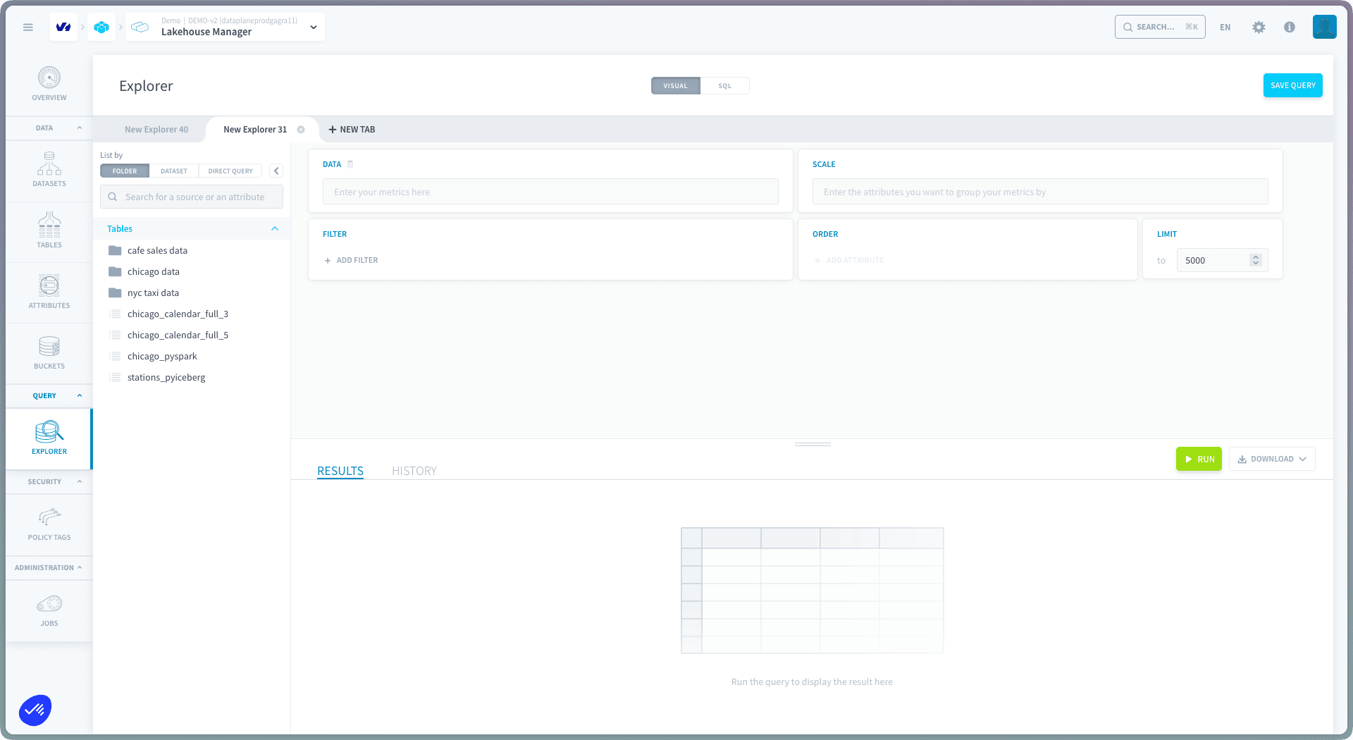 explorer with sql