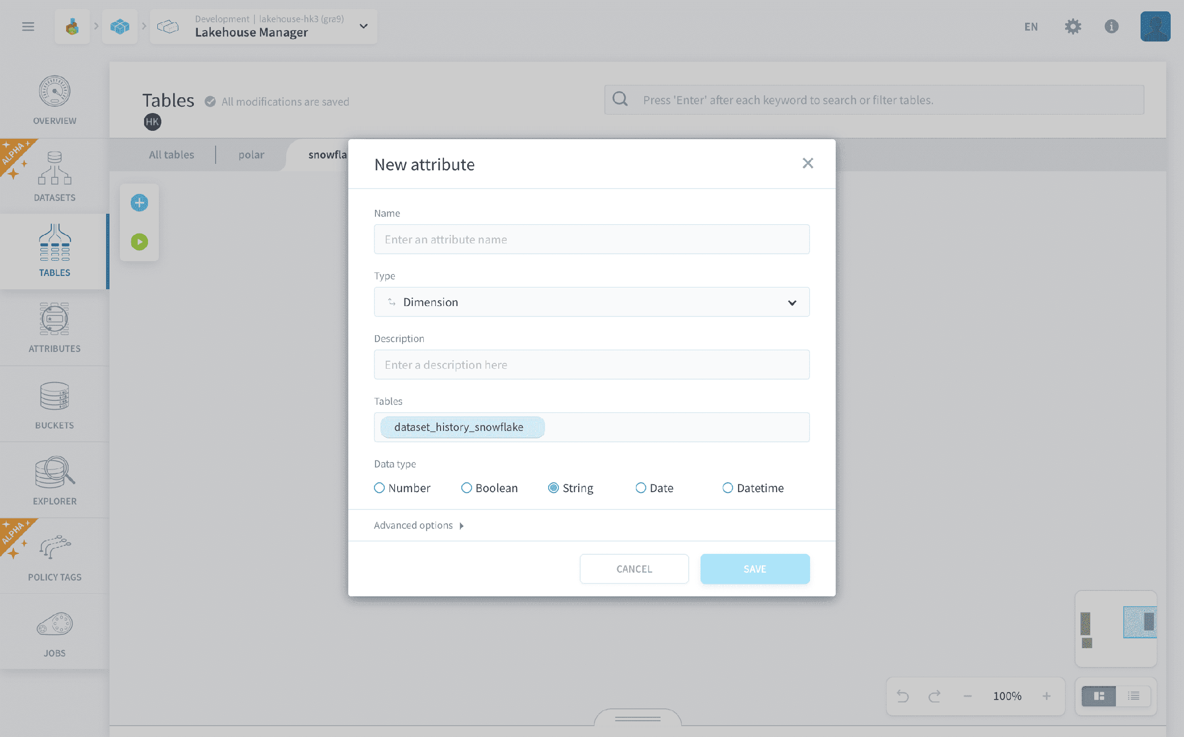 Create attribute