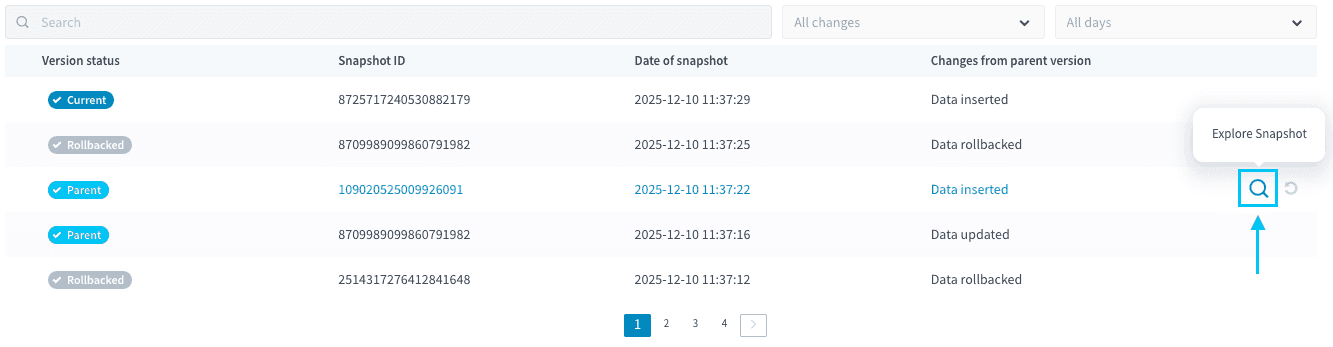 Explore Snapshot