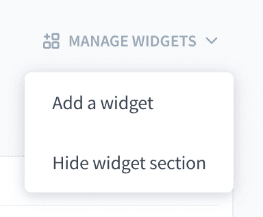 manage widgets