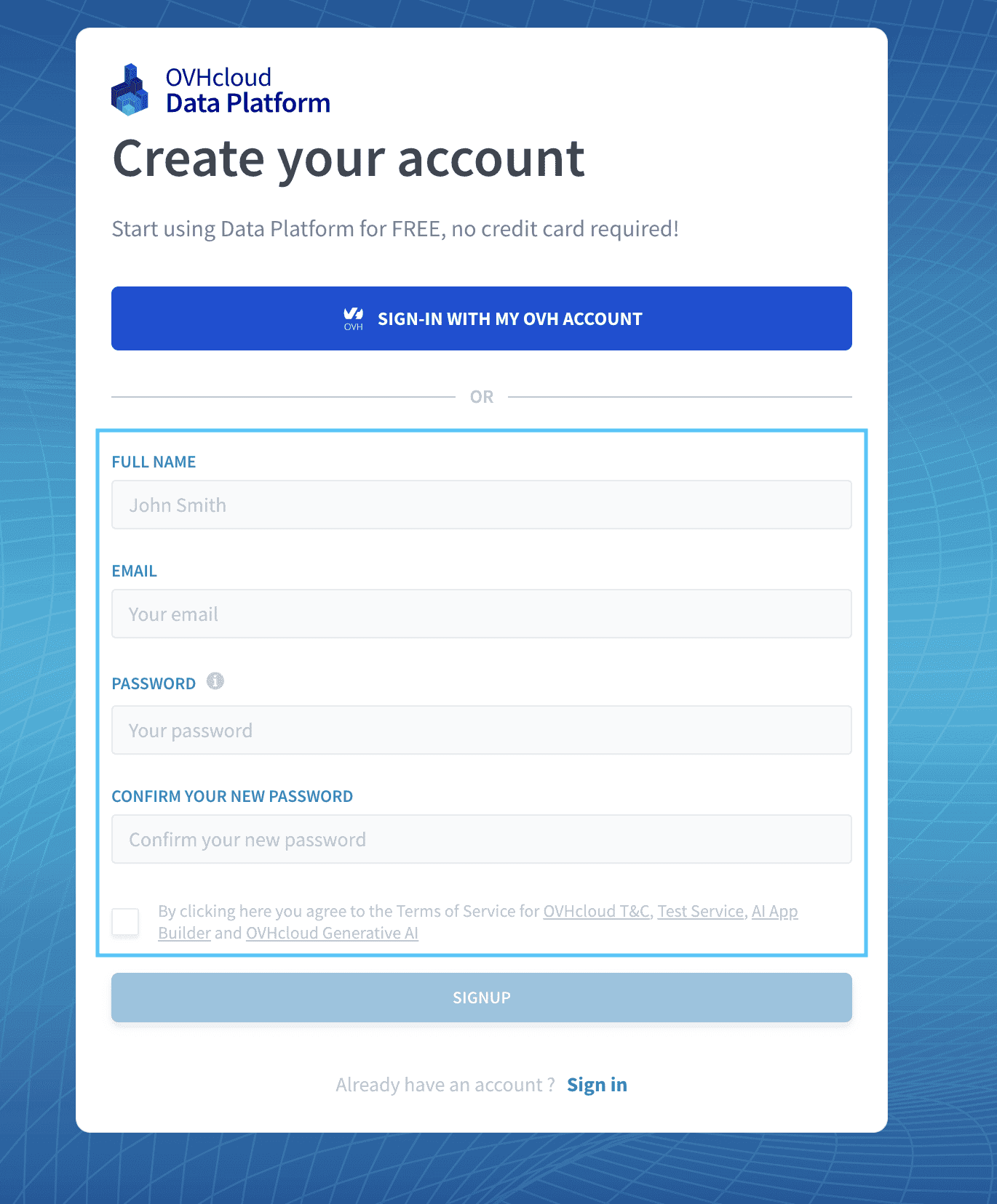 signup