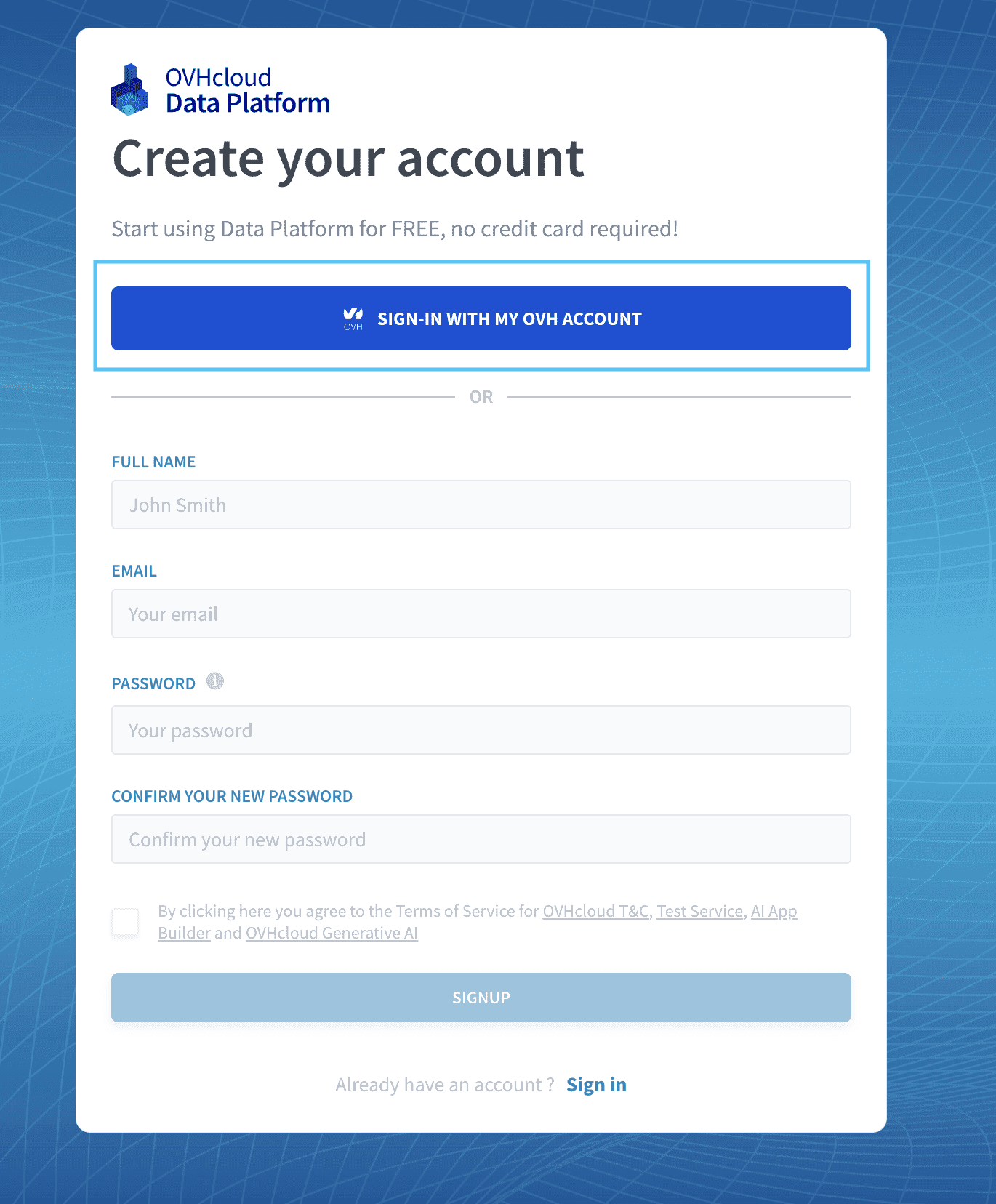signup