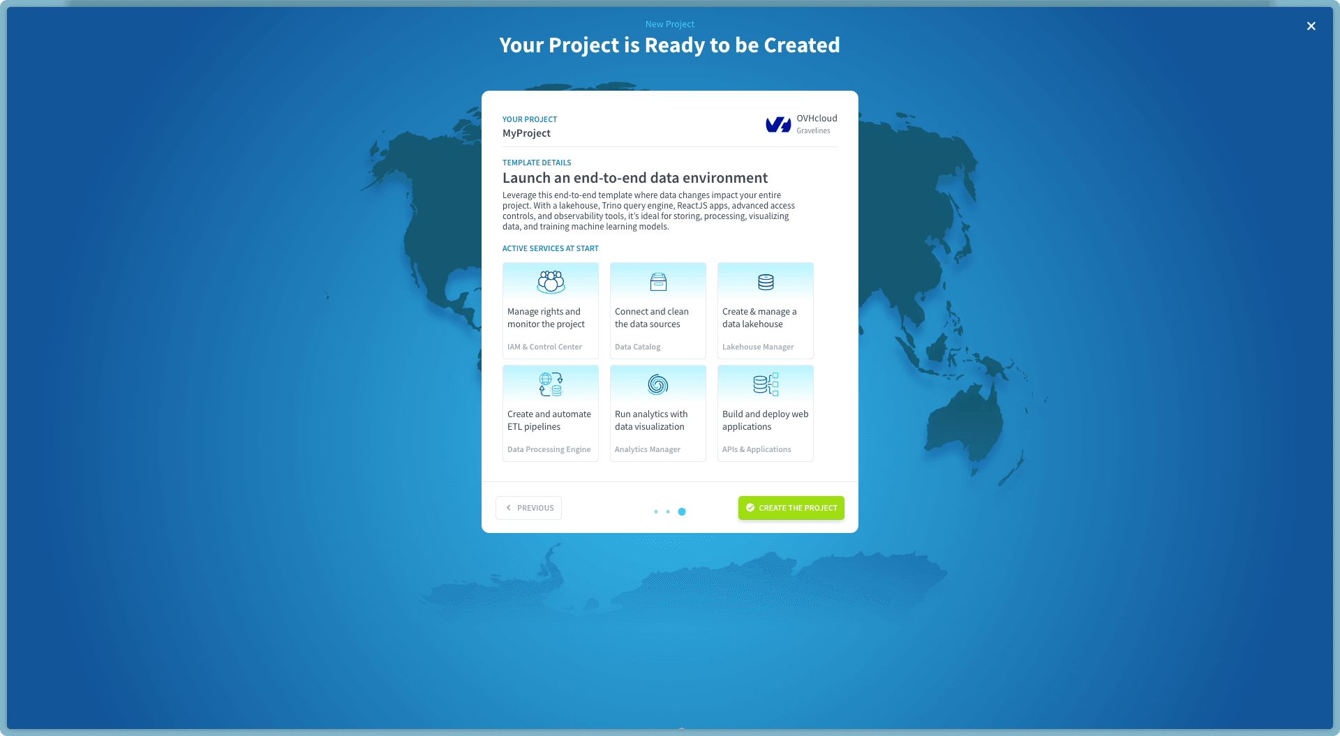 Overview and confirmation — Project cost projection