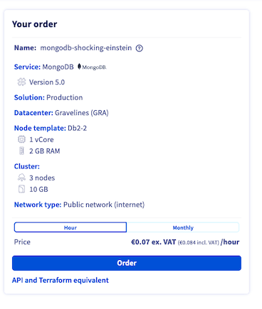 Confirm order