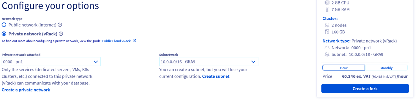 Options selection