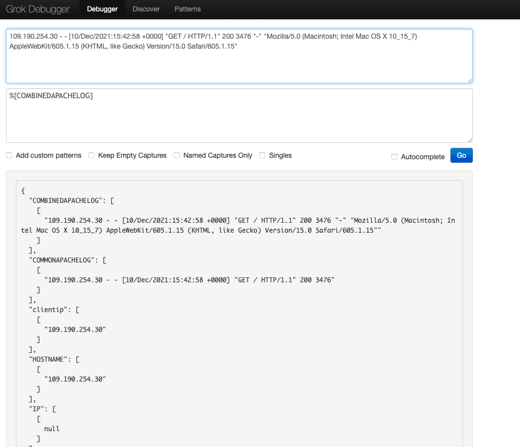 Grok Debugger