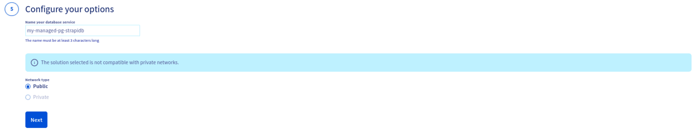 Configure options