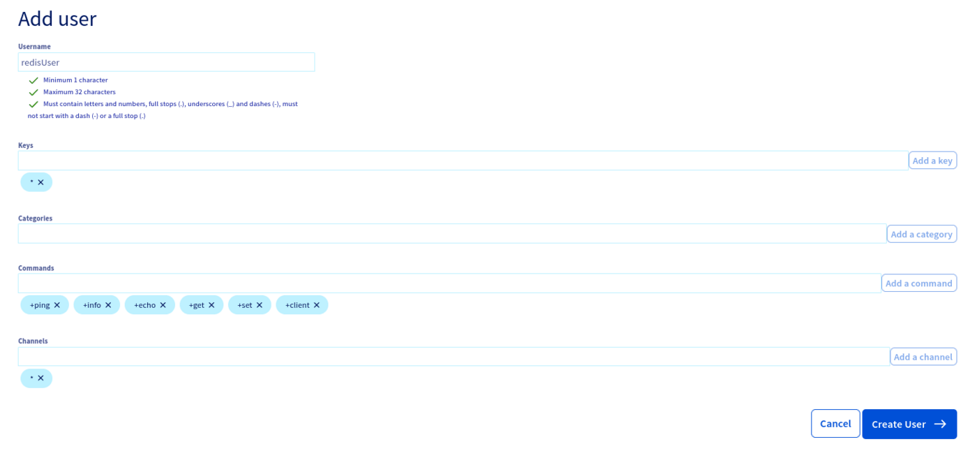 User creation